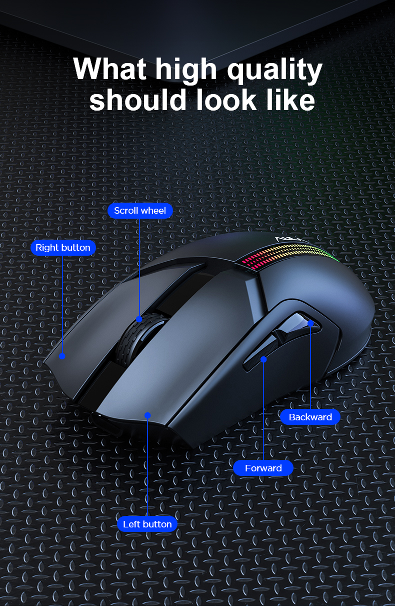 AULA F813  Wired+Wireless Gaming Mouse(图2)