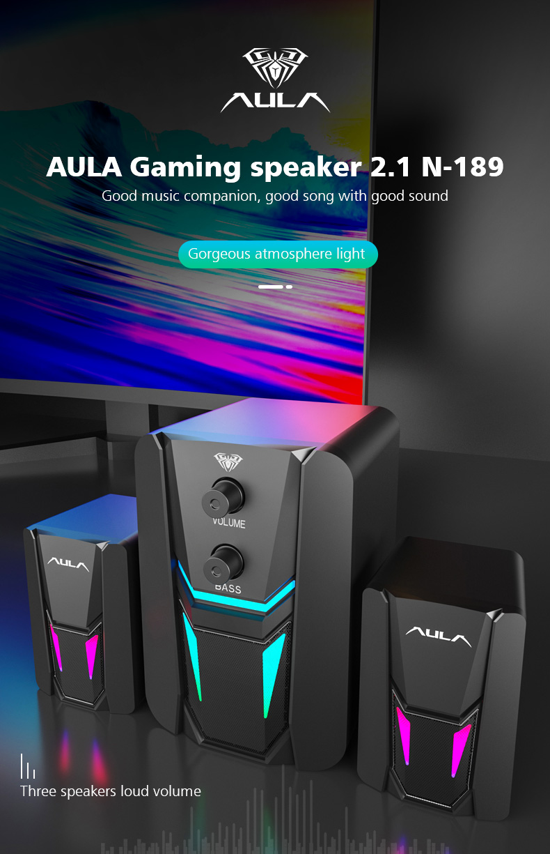 AULA N-189 2.1 Wired Desktop Speakers(图1)