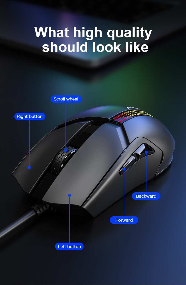 AULA F813 Pro Wired Gaming Mouse(图2)