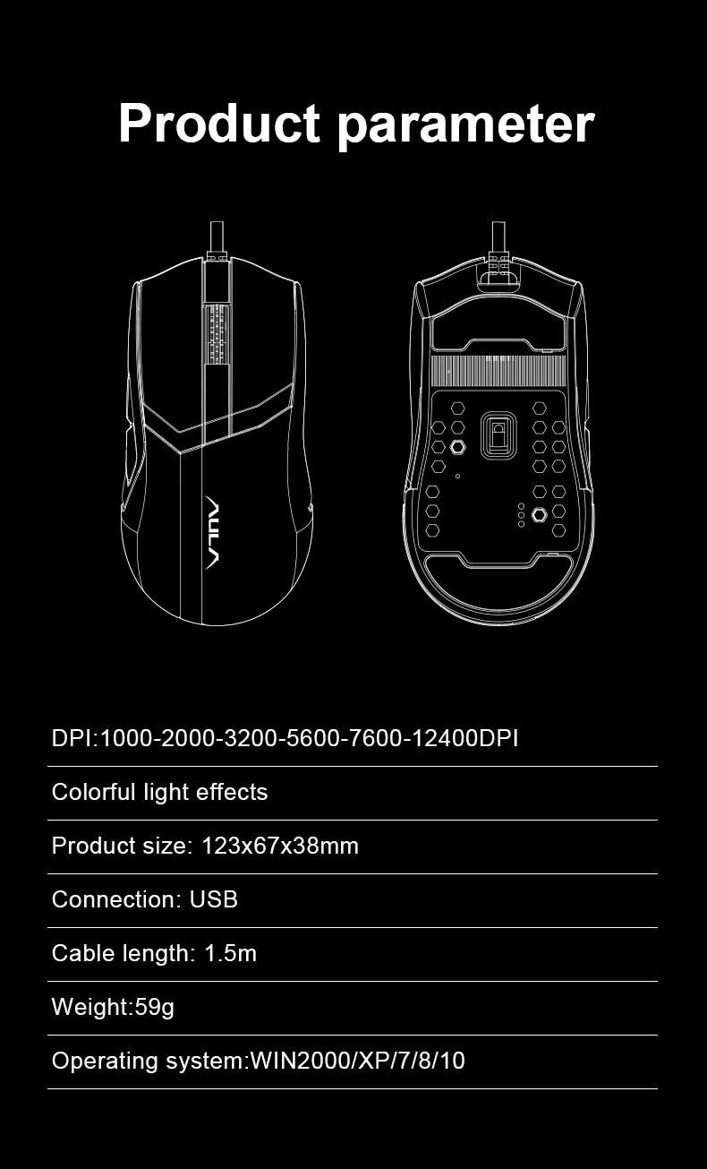 AULA F813 Pro Wired Gaming Mouse(图6)