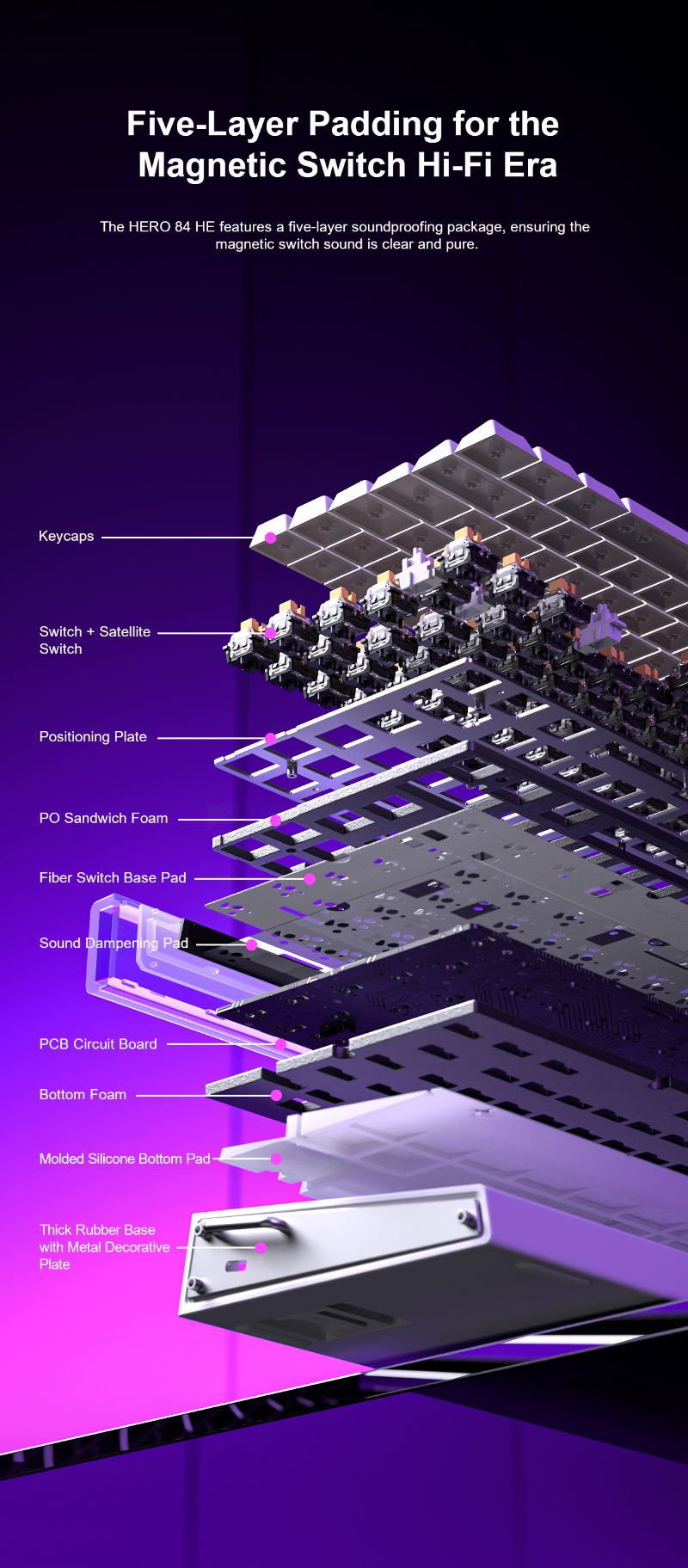 AULA HERO 84 Magnetic Switch Keyboard(图9)