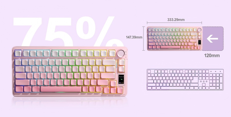 AULA S75 PRO Mechanical Keyboard: Precision, Power, and Style in a Compact Design(图3)
