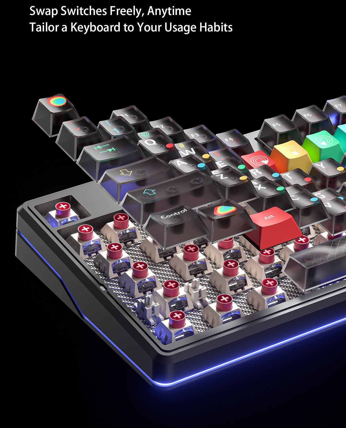 AULA F87 Gasket Mechanical Keyboard(图3)