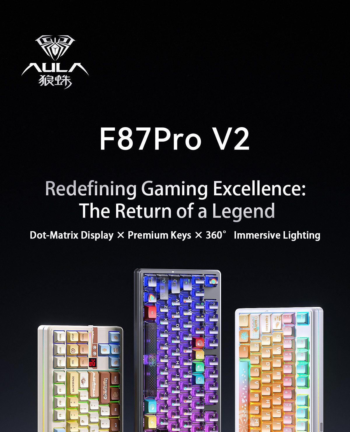 AULA F87PRO V2 Gasket Mechanical Keyboard(图1) AULA F87PRO V2 Gasket Mechanical Keyboard(图1)