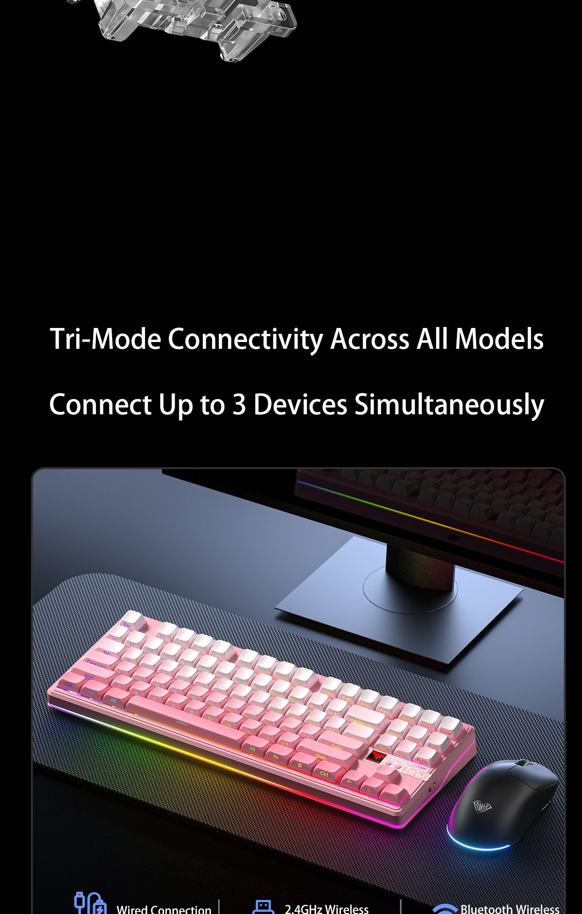 AULA F87PRO V2 Gasket Mechanical Keyboard(图17) AULA F87PRO V2 Gasket Mechanical Keyboard(图17)