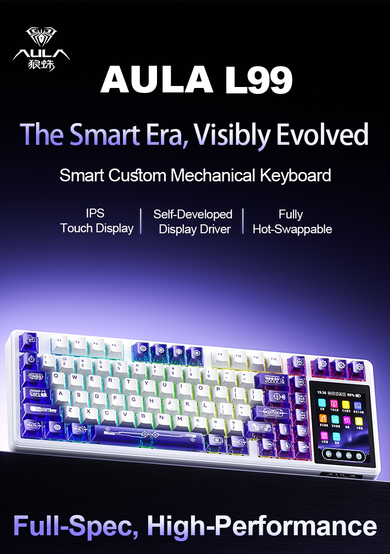 AULA L99 Smart Custom Mechanical Keyboard(图2) AULA L99 Smart Custom Mechanical Keyboard(图2)
