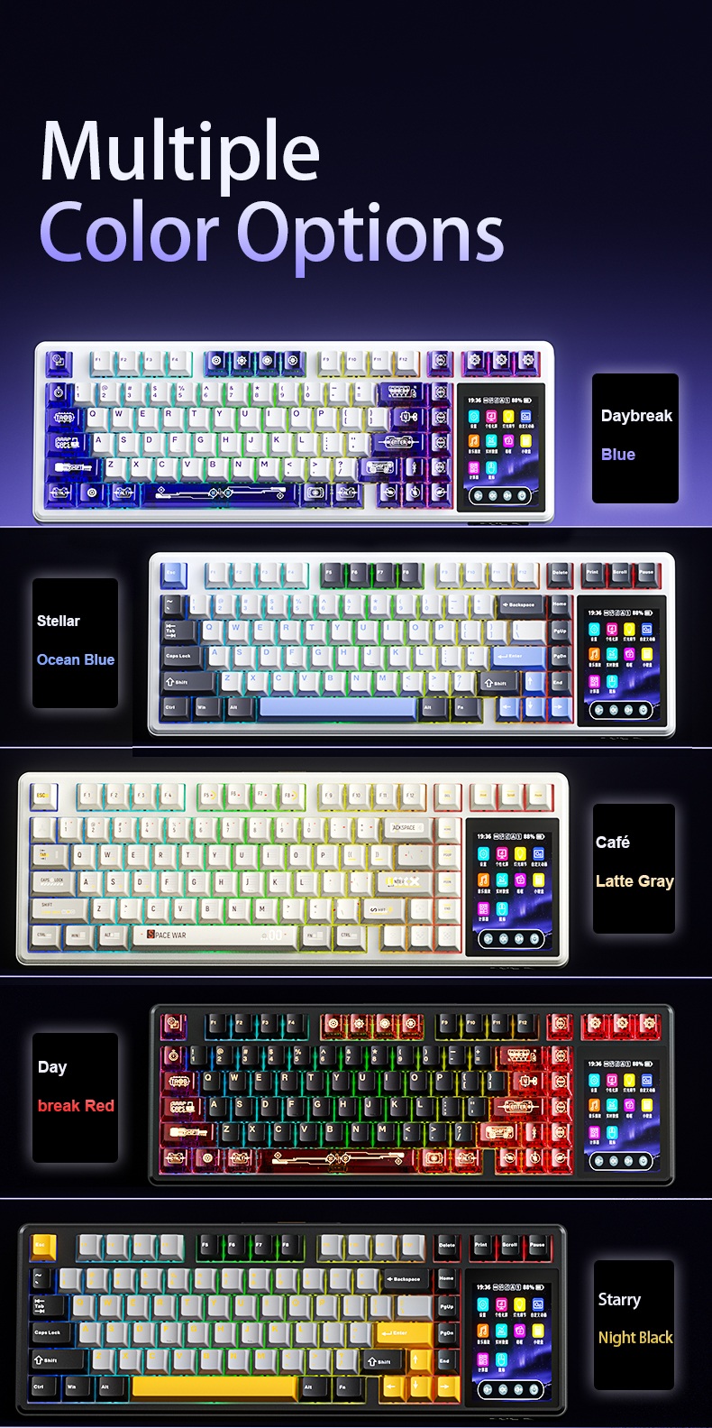 AULA L99 Smart Custom Mechanical Keyboard(图4) AULA L99 Smart Custom Mechanical Keyboard(图4)