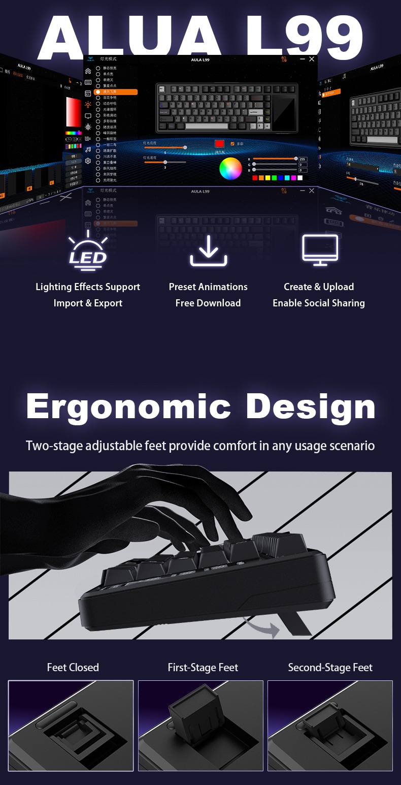 AULA L99 Smart Custom Mechanical Keyboard(图16) AULA L99 Smart Custom Mechanical Keyboard(图16)