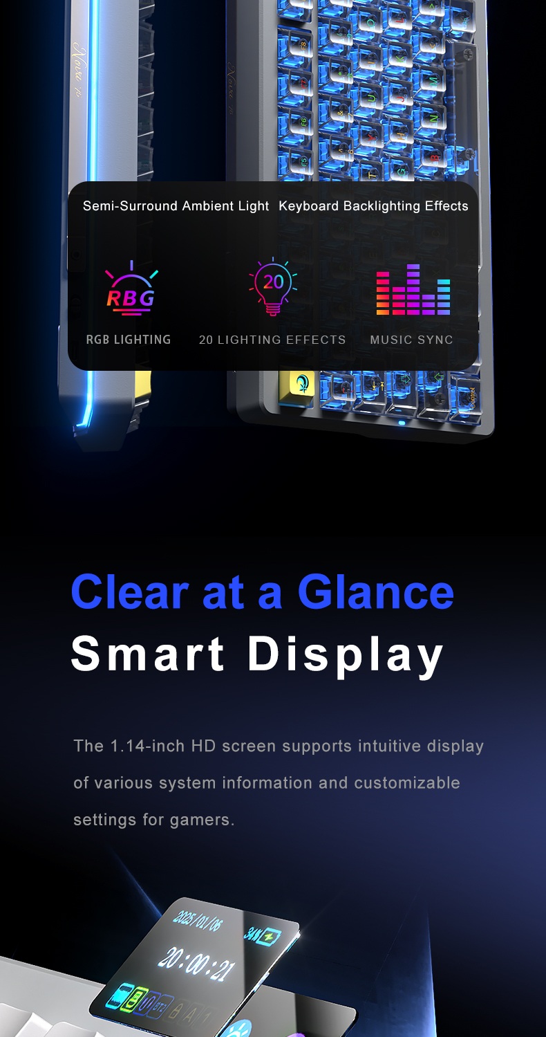 AULA NOVA75 Smart Custom Mechanical Keyboard(图5)