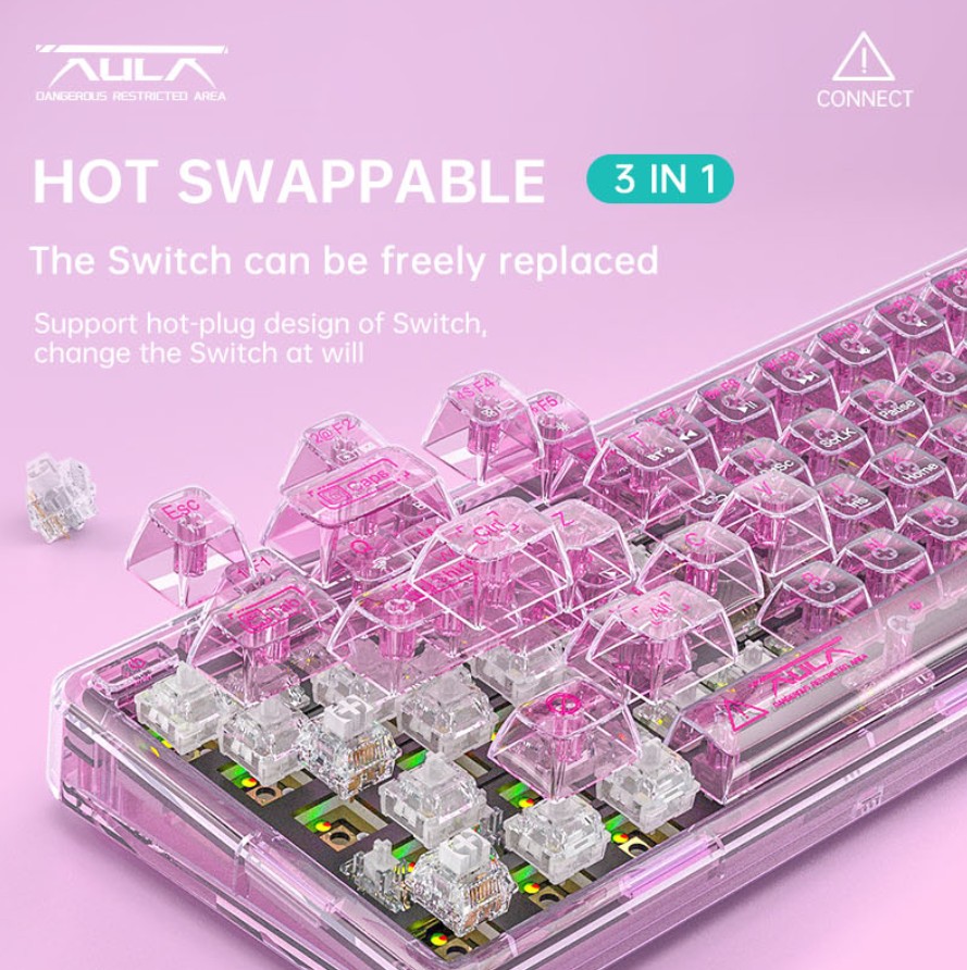 Can the AULA F68 Transparent Mechanical Keyboard Elevate Your Gaming and Work Experience?(图1) Can the AULA F68 Transparent Mechanical Keyboard Elevate Your Gaming and Work Experience?(图1)