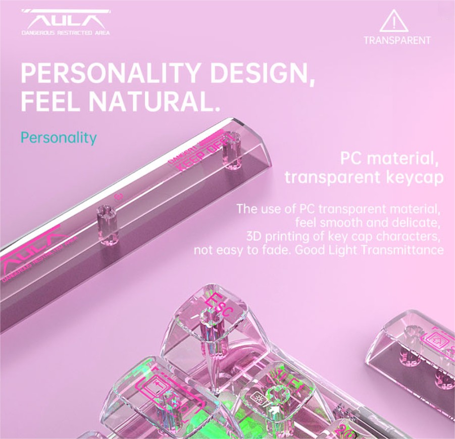 Can the AULA F68 Transparent Mechanical Keyboard Elevate Your Gaming and Work Experience?(图2) Can the AULA F68 Transparent Mechanical Keyboard Elevate Your Gaming and Work Experience?(图2)