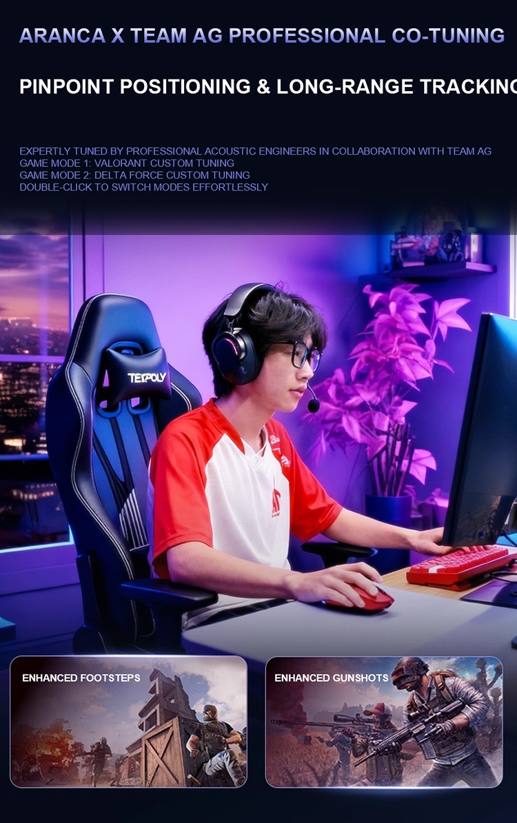 AULA A700 Wireless Gaming Headset(图8) AULA A700 Wireless Gaming Headset(图8)