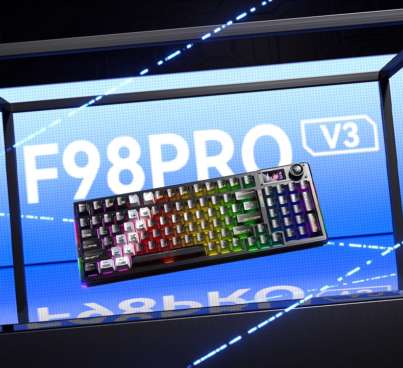 AULA F98PRO V3 Tri-Mode Smart Screen Customizable Keyboard(图7)