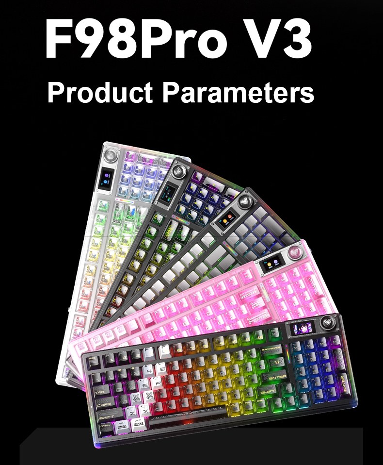 AULA F98PRO V3 Tri-Mode Smart Screen Customizable Keyboard(图16)