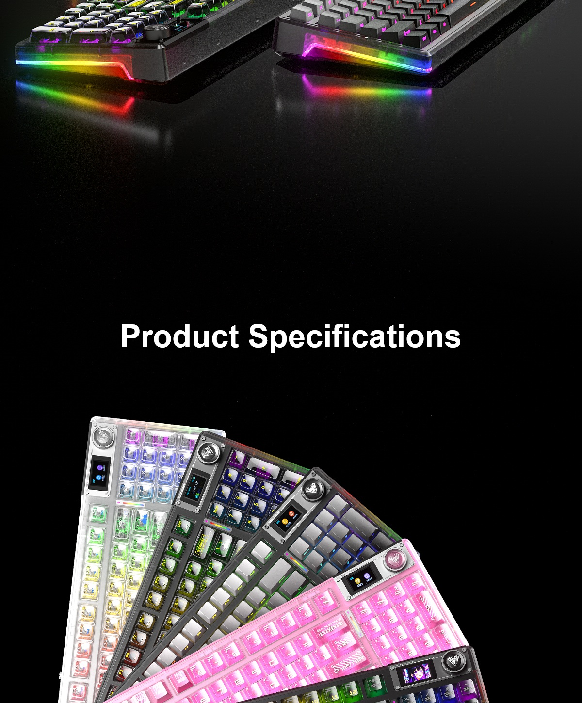 AULA F98PRO V3 Tri-Mode Smart Screen Customizable Keyboard(图19)