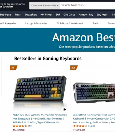 AULA F75 Officially Ranks #1 on Amazon India