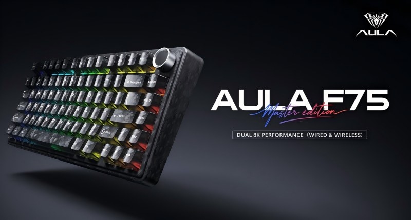 AULA F75 MASTER EDITION: Dual 8K Performance Meets Forged Carbon Fiber Craftsmanship(图1)