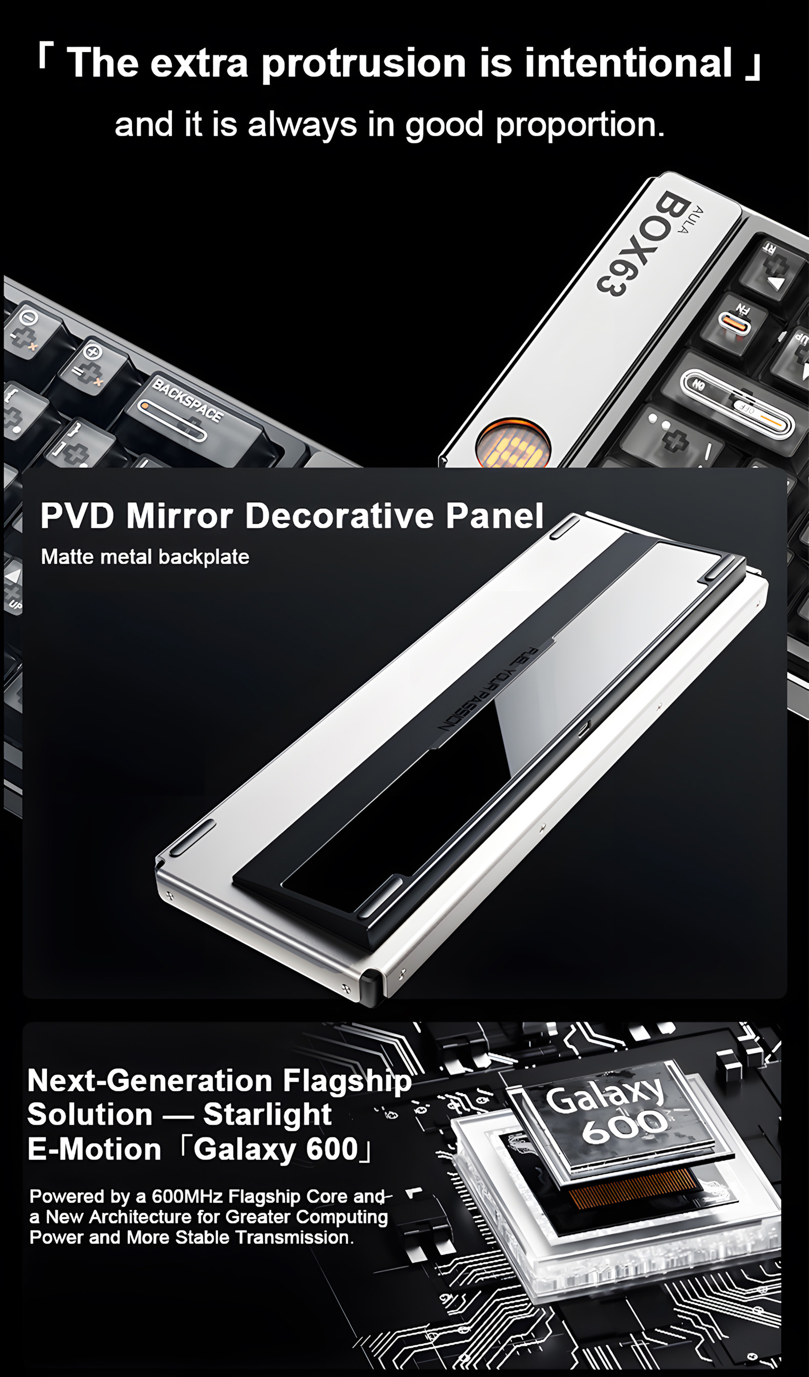 AULA BOX63 Magnetic Switch Keyboard(图2)