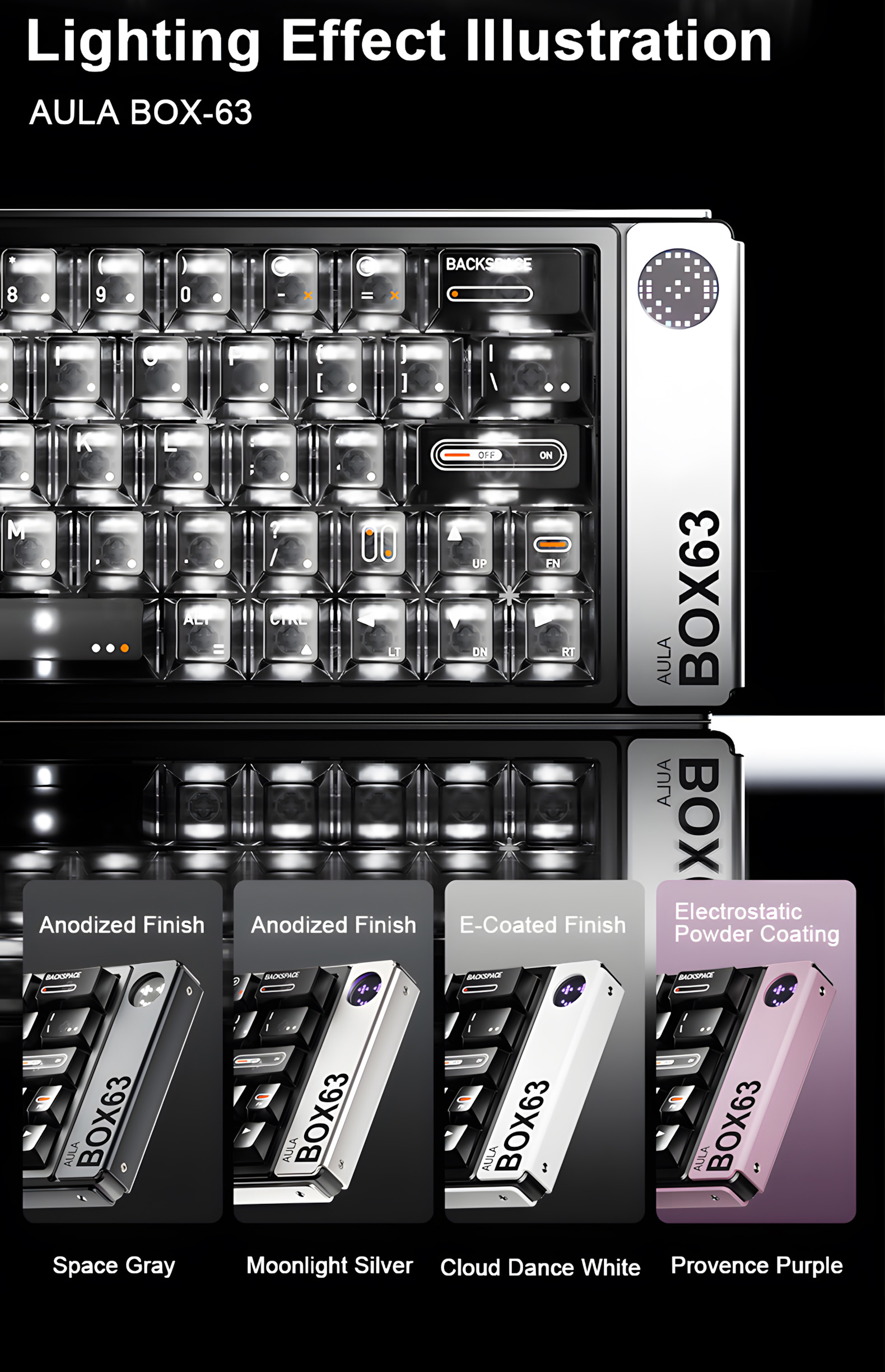 AULA BOX63 Magnetic Switch Keyboard(图9)