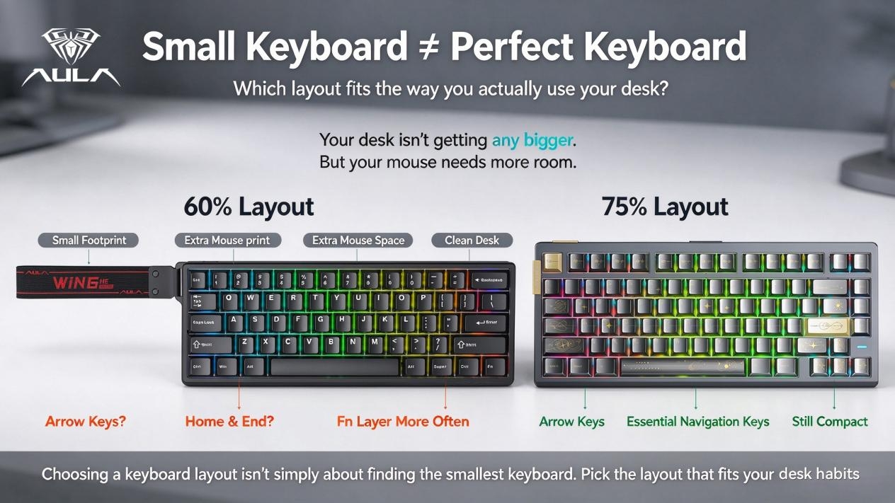 60% vs 65% vs 75% Keyboard: Which Layout Is Right for You?(图1)