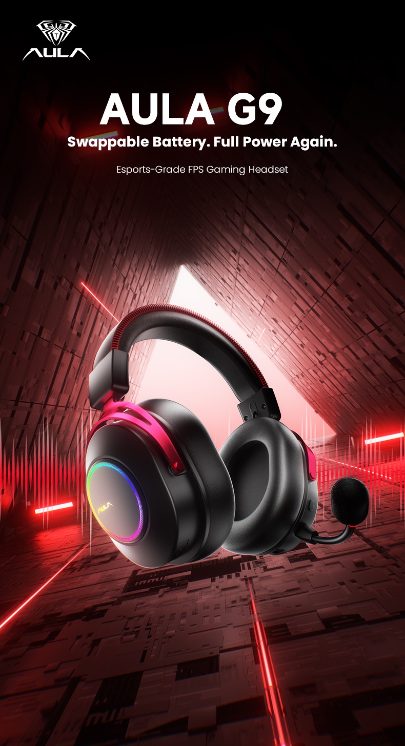 AULA G9 Wireless Gaming Headset(图1)