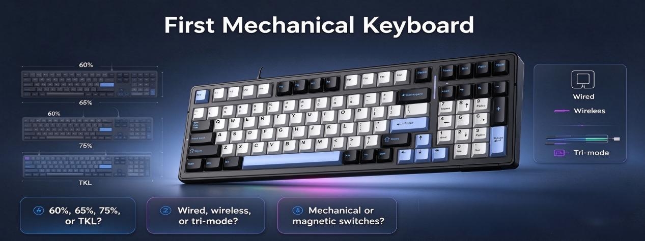 Which AULA Keyboard Should You Buy? A Beginner’s Guide to Choosing Your First Mechanical Keyboard(图1)