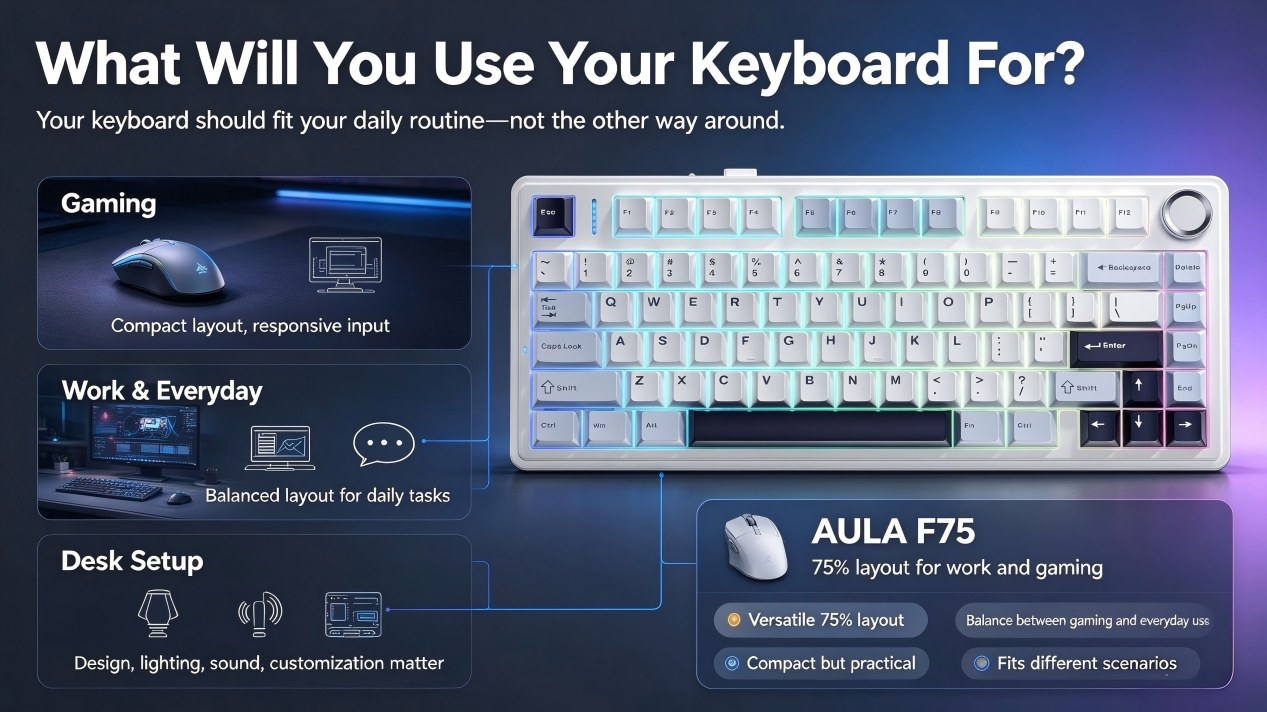 Which AULA Keyboard Should You Buy? A Beginner’s Guide to Choosing Your First Mechanical Keyboard(图2)